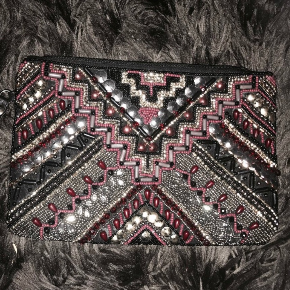 Black and Red Wristlet